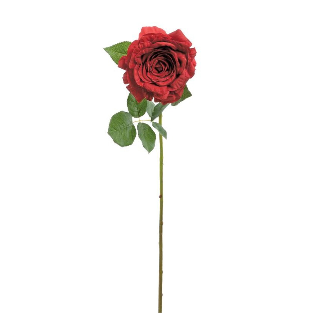 32" Red Tea Rose Stem – Artificial Silk Flower for Arrangements & Home Decor